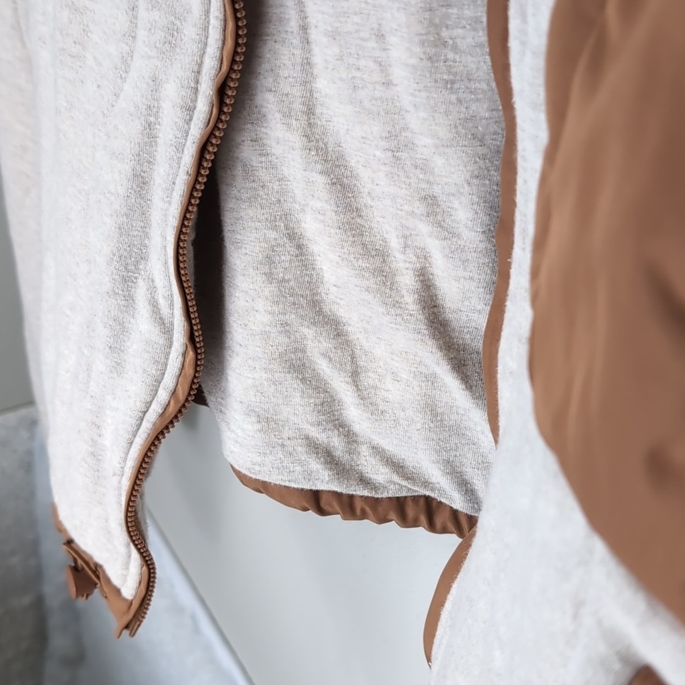 Spiritual Gangster Hooded Jacket Women's XS Cream Brown Sweatshirt TOWER SHELF 2 - Picture 12 of 16